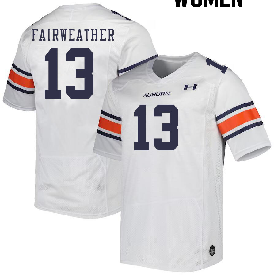 Women #13 Rivaldo Fairweather Auburn Tigers College Football Jerseys Stitched-White